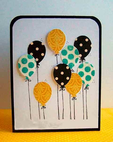 открытка с шариками