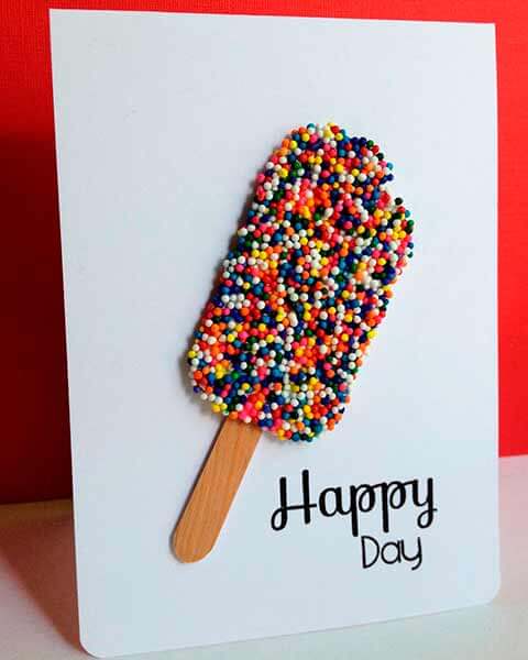 открытка с мороженым