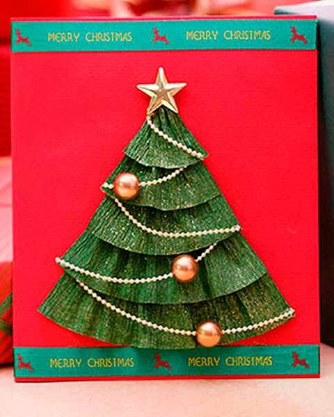 открытка с елкой