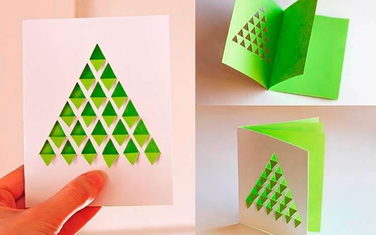 открытка с елкой