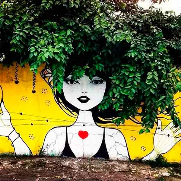стрит-арт девушка