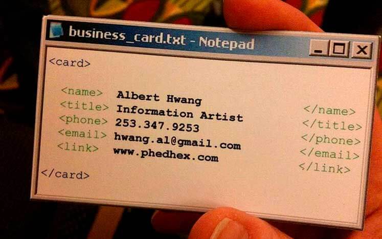 визитная карточка