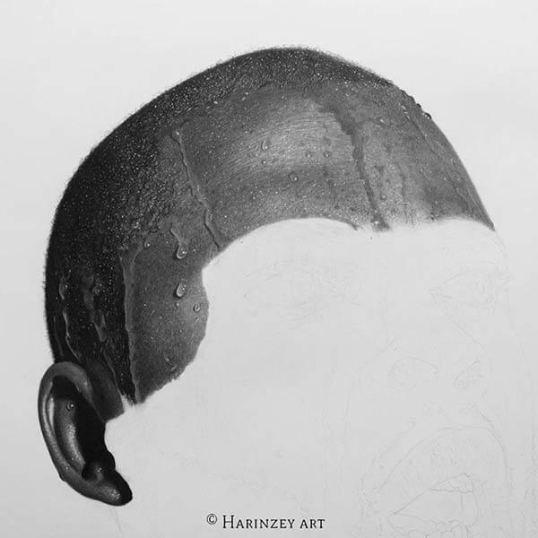 портрет карандашом