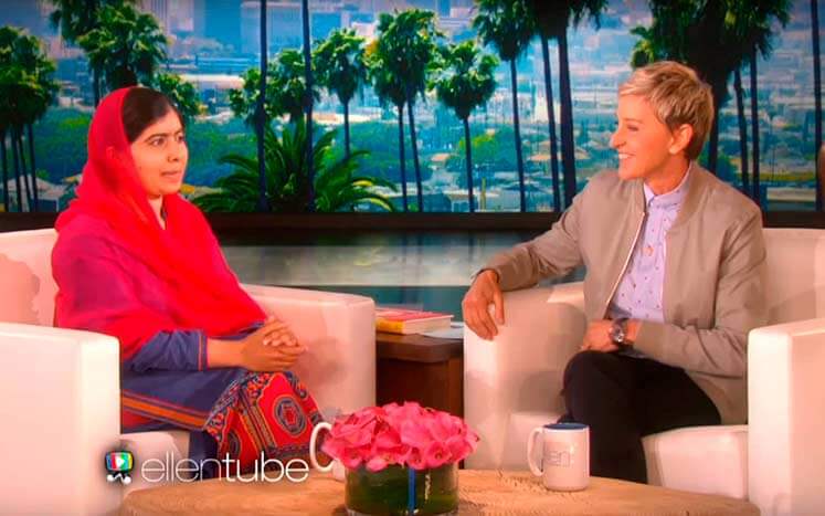 Эллен Дедженерес и Малала